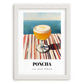 Poncha – Portuguese Coastal Café Moment, Portuguese Cocktail Illustration, placed in minimal white frame