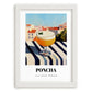Poncha – Portuguese Outdoor Café Scene, Portuguese Cocktail Painting, placed in minimal white frame