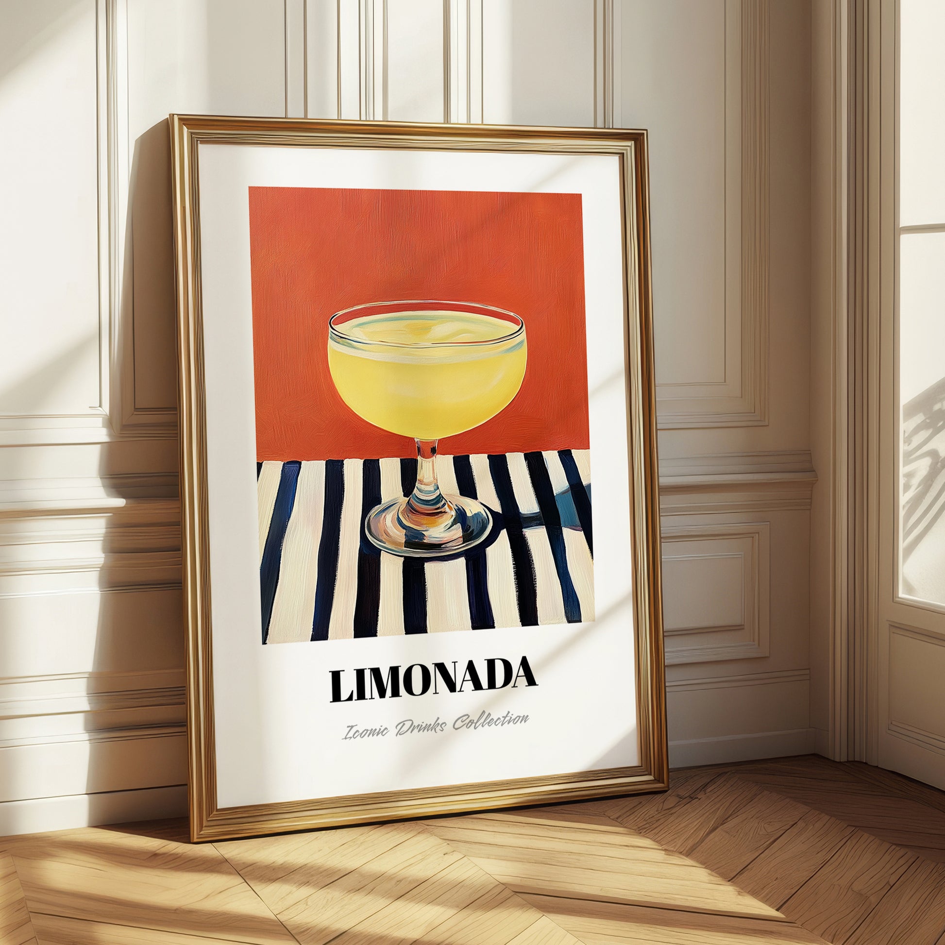 Limonada – on Striped Tablecloth, Portuguese Lemonade Decor