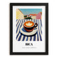 Bica – Portuguese Urban Café Scene, Portuguese Coffee Poster, in sleek black frame
