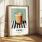 Galão – on Striped Tablecloth, Portuguese Coffee Wall Decor
