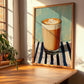 Galão – on Striped Tablecloth, Portuguese Coffee Wall Decor, clean layout with no caption