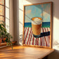 Galão – Portuguese Coastal Café Moment, Portuguese Coffee Painting, clean layout with no caption