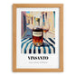 Vinsanto – Greek Urban Café Scene, Greek Wine Poster, set in oak frame