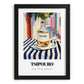 Tsipouro – Greek Street Café Scene, Greek Spirit Poster, in sleek black frame