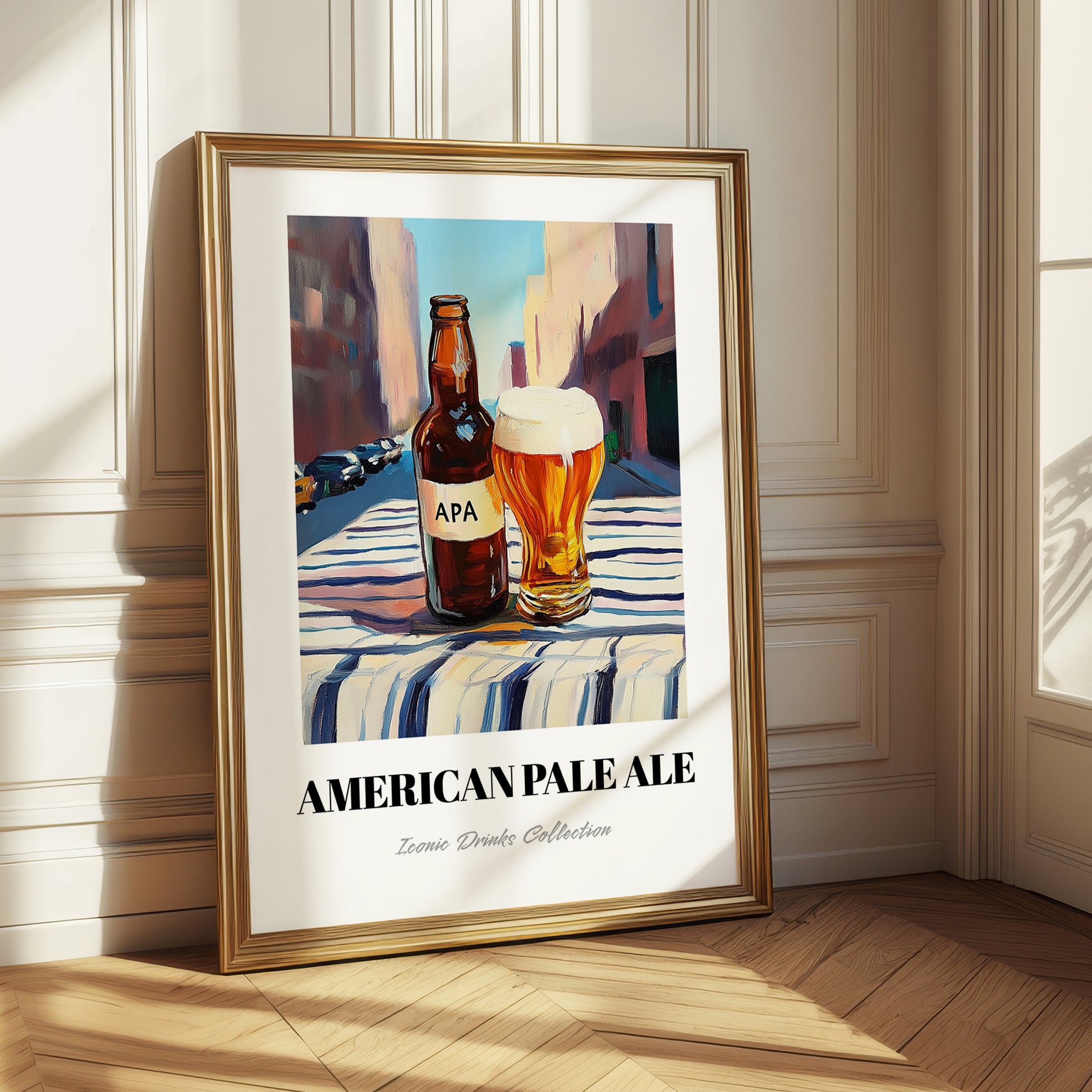 APA (American Pale Ale) – American Urban Café Scene, American Beer Still Life