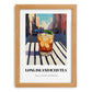 Long Island Iced – American Urban Café Scene, American Cocktail Painting, set in oak frame