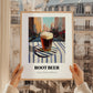 Root Beer – American Café on the Corner, American Beverage Print, styled in a charming Paris street view