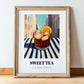 Sweet Tea – American Café on the Corner, American Beverage Wall Decor, in wooden frame leaning on the floor