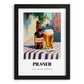 Pilsner – German Café on the Corner, German Beer Wall Decor, in sleek black frame