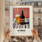 Altbier – on Striped Tablecloth, German Beer Wall Print, styled in a charming Paris street view