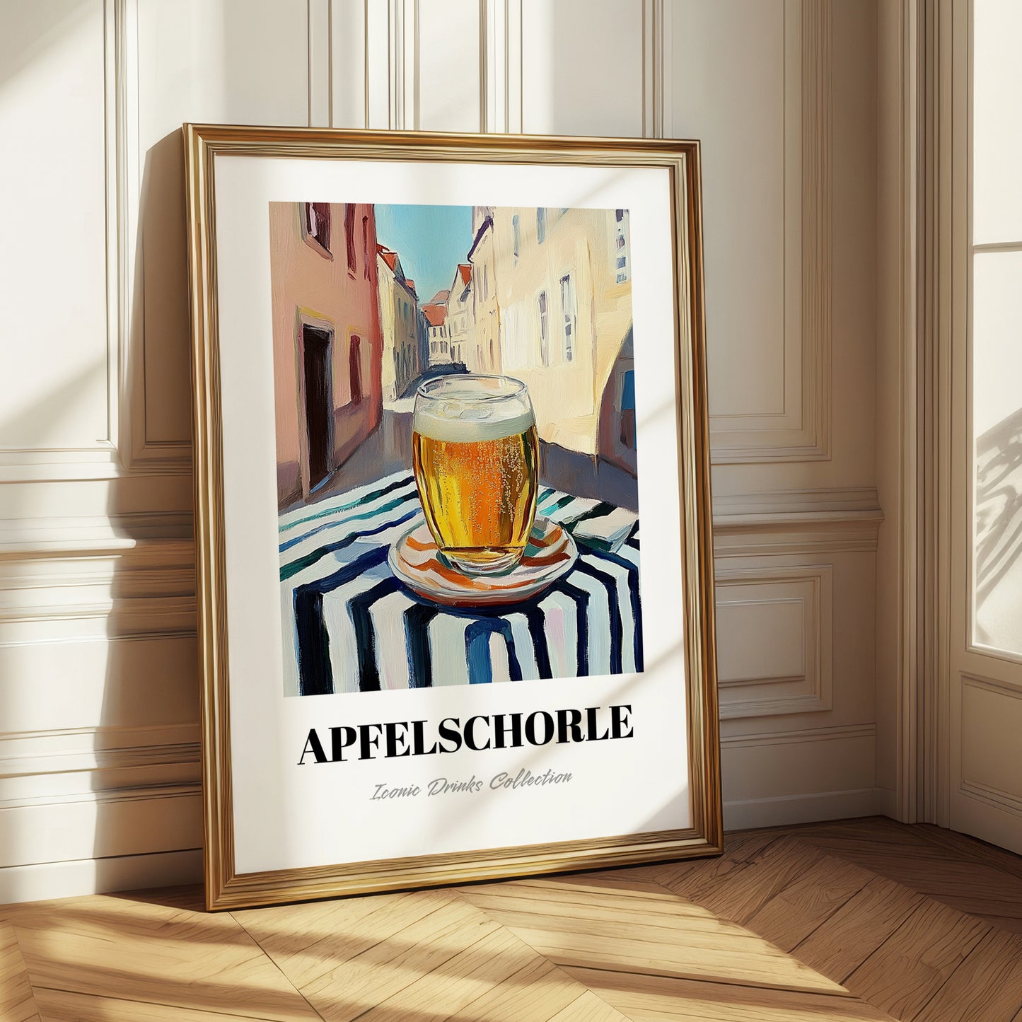 Apfelschorle – German Urban Café Scene, German Beverage Wall Art