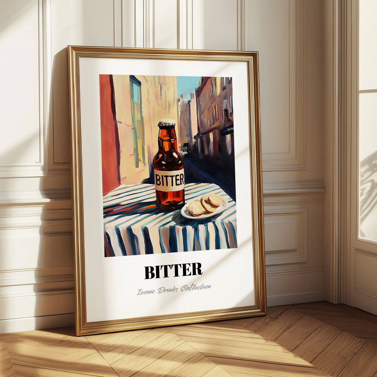 Bitter – English Street Café Scene, English Beer Still Life