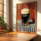 Stout – on Striped Tablecloth, English Beer Painting, clean layout with no caption