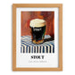 Stout – on Striped Tablecloth, English Beer Painting, set in oak frame