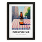 IPA – English Street Café Scene, English Beer Illustration, in sleek black frame