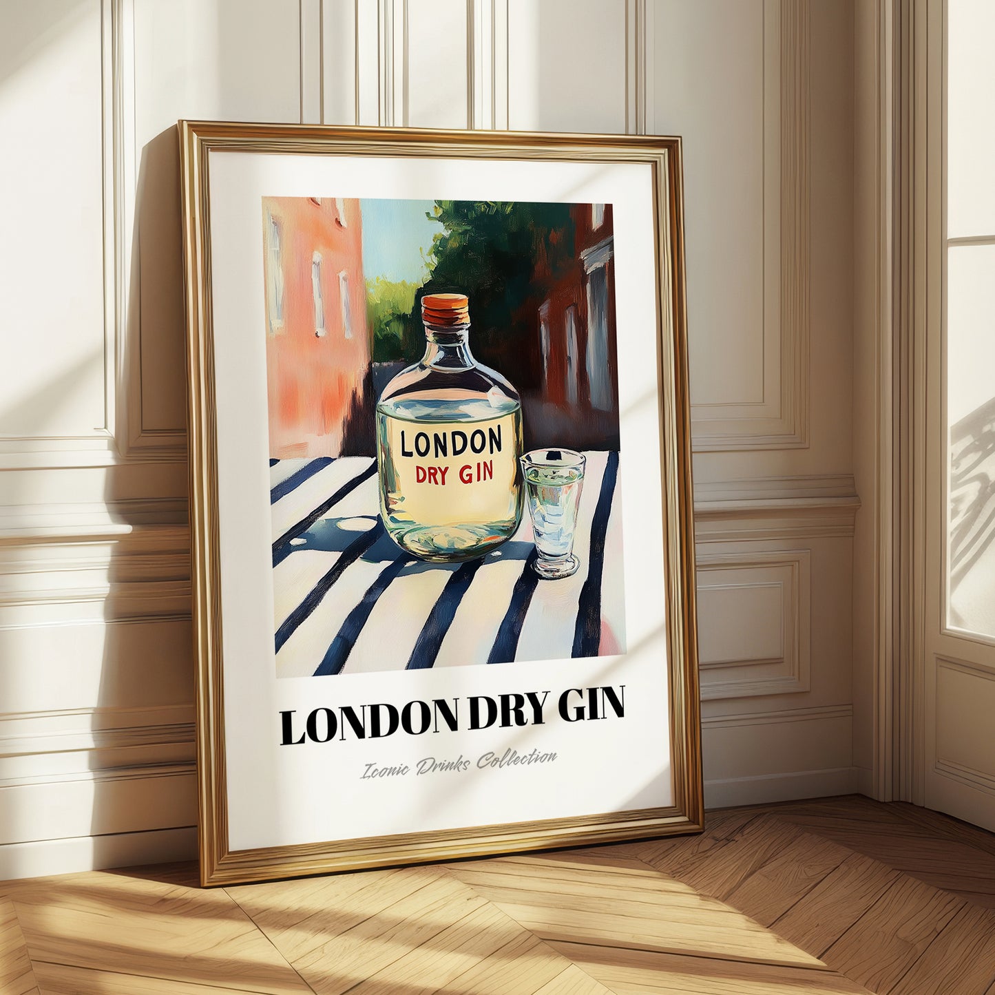 London Dry Gin – English Outdoor Café Scene, English Spirit Wall Poster