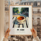 Baijiu – Chinese Café on the Corner, Chinese Tea Painting, styled in a charming Paris street view