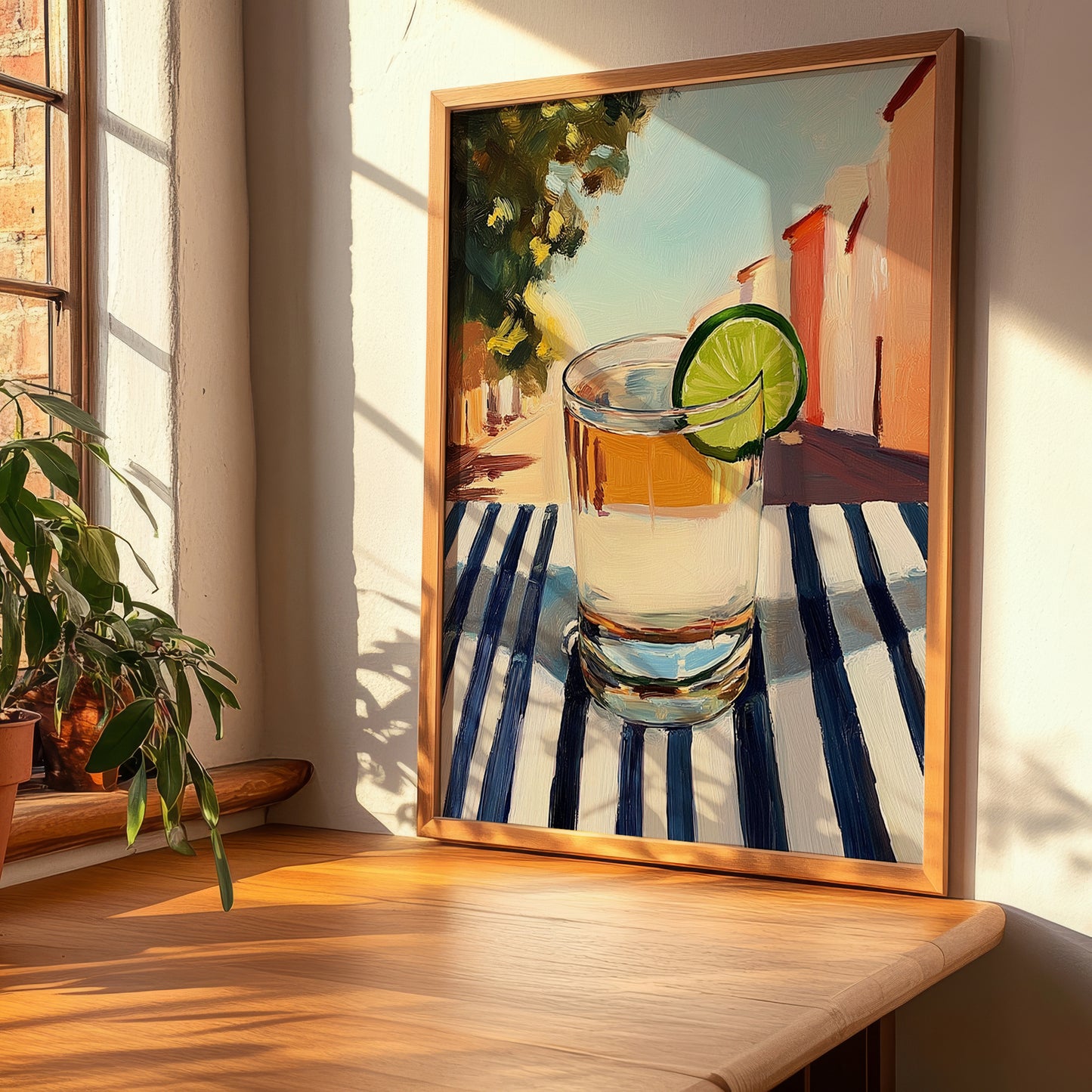 Cachaça – Brazilian Café on the Corner, Brazilian Spirit Print, clean layout with no caption