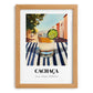 Cachaça – Brazilian Café on the Corner, Brazilian Spirit Print, set in oak frame