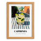 Caipirinha – Brazilian Outdoor Café Scene, Brazilian Cocktail Wall Art, set in oak frame