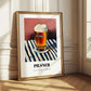 Pilsner – on Striped Tablecloth, Czech Beer Print