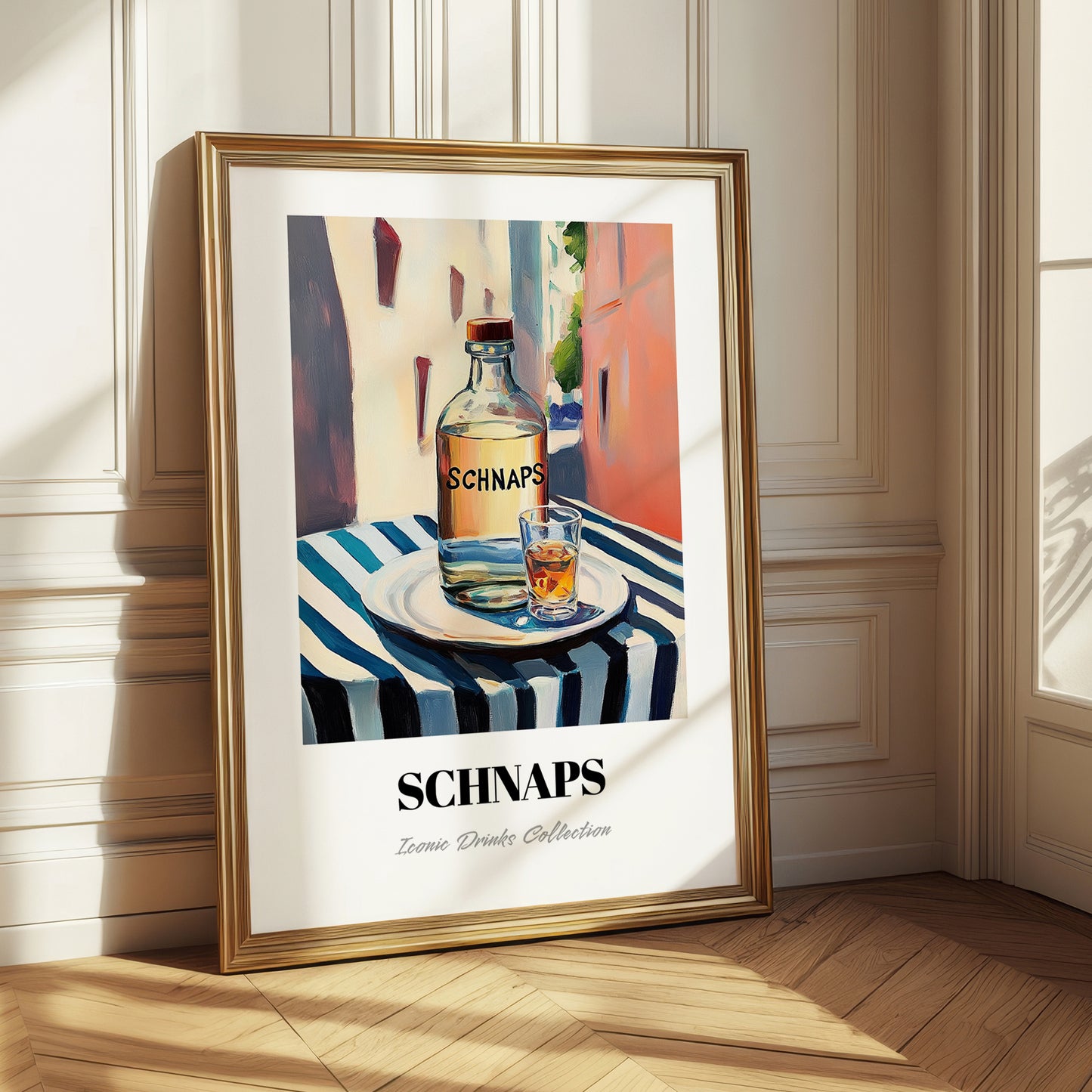 Schnaps – Austrian Outdoor Café Scene, Austrian Spirit Painting