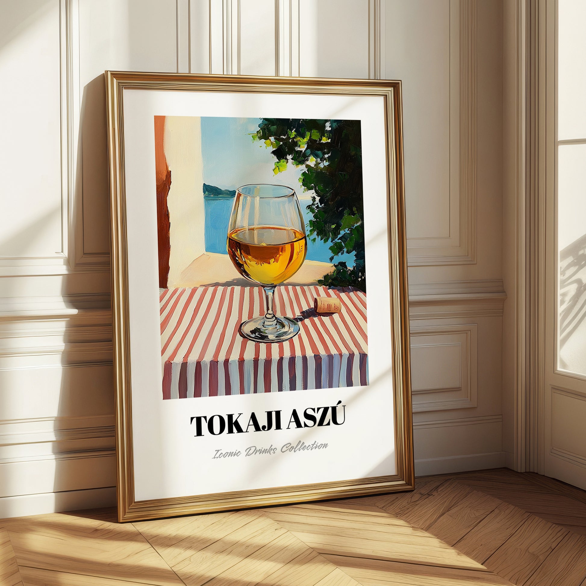 Tokaji Aszú – Hungarian Street Café Scene, Hungarian Wine Wall Decor