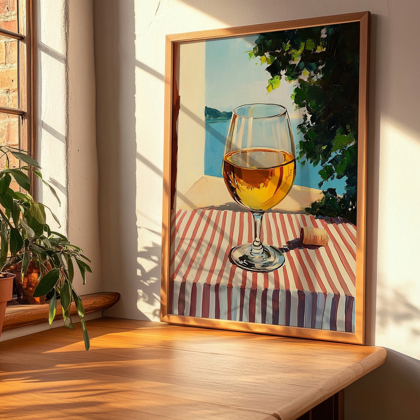 Tokaji Aszú – Hungarian Street Café Scene, Hungarian Wine Wall Decor, clean layout with no caption