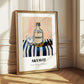 Akvavit – on Striped Tablecloth, Danish Spirit Wall Print