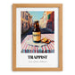 Trappist – Belgian Street Café Scene, Belgian Beer Poster, set in oak frame