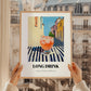 Long Drink – Finnish Urban Café Scene, Finnish Beverage Illustration, styled in a charming Paris street view
