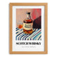 Scotch Whisky – on Striped Tablecloth, Scottish Beer Wall Decor, set in oak frame