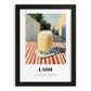 Lassi – Pakistani Street Café Scene, Pakistani Tea Illustration, in sleek black frame