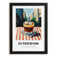 Es Teh Manis – Indonesian Café on the Corner, Indonesian Tea Painting, in sleek black frame