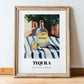 Tequila – Mexican Outdoor Café Scene, Mexican Spirit Poster, in wooden frame leaning on the floor