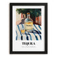 Tequila – Mexican Outdoor Café Scene, Mexican Spirit Poster, in sleek black frame
