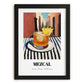 Mezcal – Mexican Café on the Corner, Mexican Cocktail Illustration, in sleek black frame