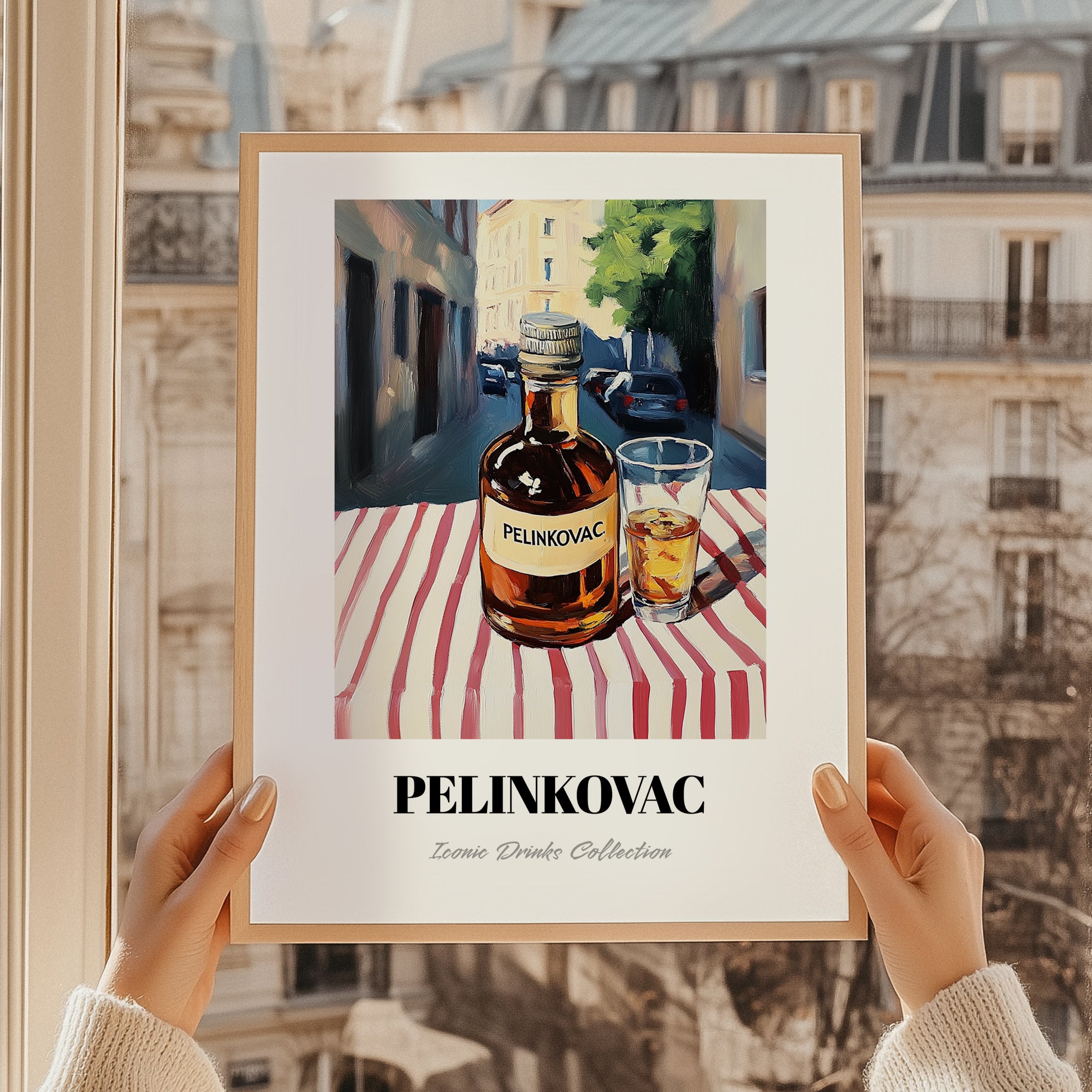 Pelinkovac – Croatian Urban Café Scene, Croatian Spirit Still Life, styled in a charming Paris street view