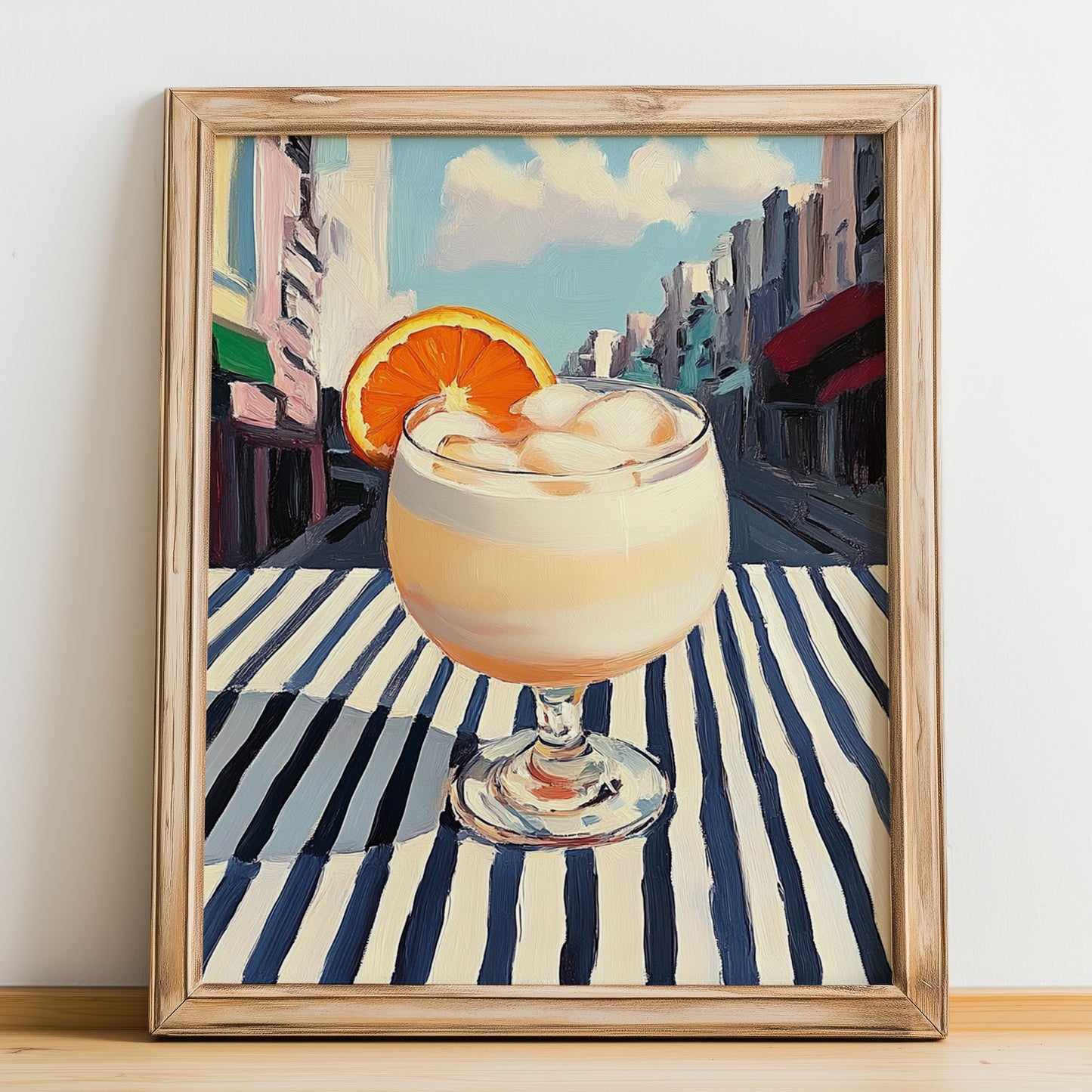 Tuba – Philippine Café on the Corner, Philippine Beverage Print, no-text version framed in wood