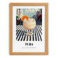 Tuba – Philippine Café on the Corner, Philippine Beverage Print, set in oak frame
