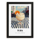 Tuba – Philippine Café on the Corner, Philippine Beverage Print, in sleek black frame
