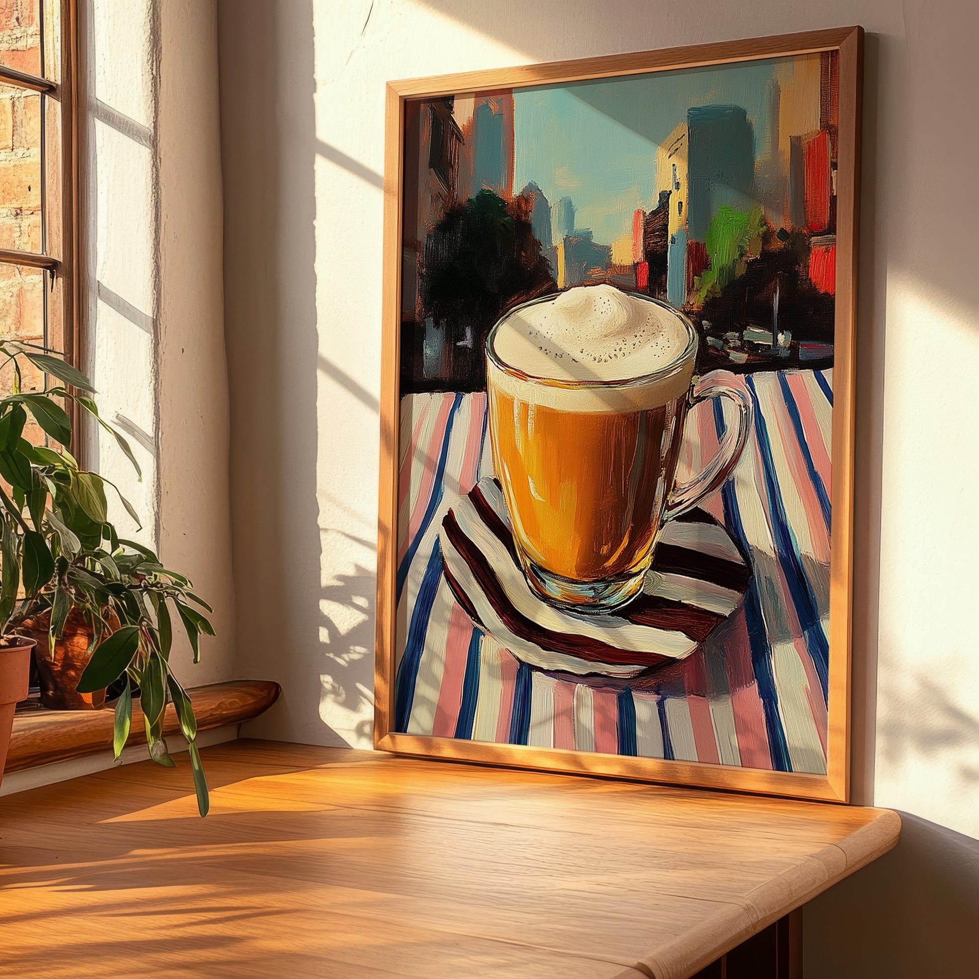 Teh Tarik – Malaysian Street Café Scene, Malaysian Tea Wall Decor, clean layout with no caption