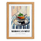 Moroccan Mint Tea – Moroccan Street Café Scene, Moroccan Spirit Still Life, set in oak frame