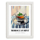 Moroccan Mint Tea – Moroccan Street Café Scene, Moroccan Spirit Still Life, placed in minimal white frame