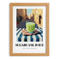 Sugarcane Juice – Egyptian Outdoor Café Scene, Egyptian Beverage Wall Decor, set in oak frame