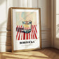 Borovička – on Striped Tablecloth, Slovak Beverage Poster