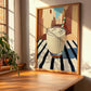 Shinina – Iraqi Urban Café Scene, Iraqi Beverage Painting, clean layout with no caption