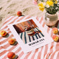 Mamajuana – on Striped Tablecloth, Dominican Spirit Still Life, unframed on coastal sand