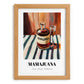 Mamajuana – on Striped Tablecloth, Dominican Spirit Still Life, set in oak frame